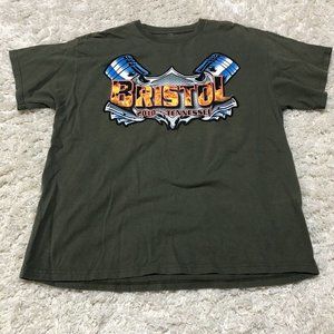 2010 Bristol Motor Speedway NASCAR Mens T Shirt XL Tennesse Racing Black Race